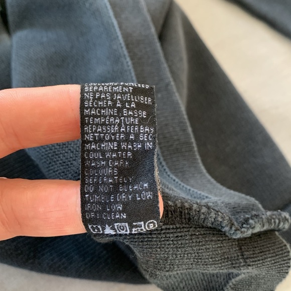 Vintage 90’s Grey Sweater Distressed Argyle Cotton Print Men’s size Medium - Picture 15 of 15